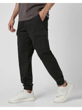 Bear Bottom Stretch Cargo Jogger Black Large x 30 inseam